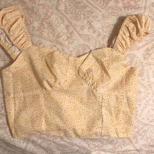 peasant top yellow